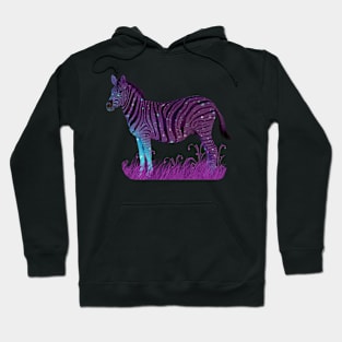 Purple Galaxy Zebra Hoodie